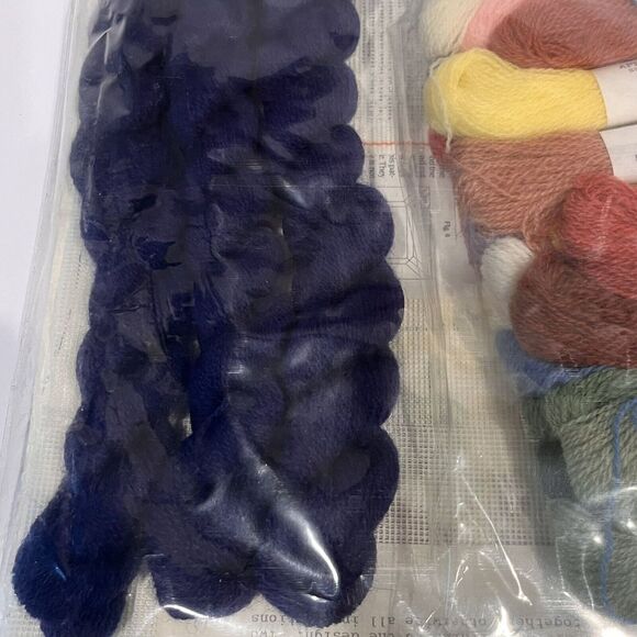 Stitchery Needlepoint Kit Victorian Posy Embroidery Footstool or Pillow Crewel - Picture 8 of 8